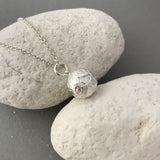 Small Silver Coccolithophore Pendant