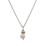 Alstroemeria Pendant with beads and chain (Copy)