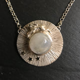 Hare & Moonstone Pendant with chain
