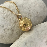 Golden Coccolithophore Pendant