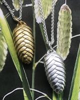 Quaking Grass Pendant with chain