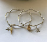 Wave Shell & Starfish Bangle