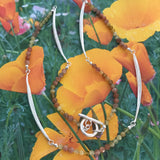 Golden Poppy Beaded Necklace