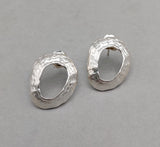 Limpet Circle Stud Earrings - sterling silver