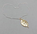 Honesty Seed Pod Pendant with chain