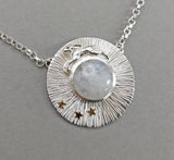 Hare & Moonstone Pendant with chain