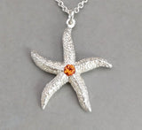 Starfish with Gemstone Pendant & Chain
