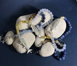 Fish & Bead Necklace - blue