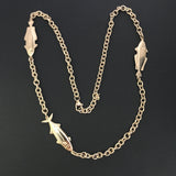 Three Fish & Chain Necklace