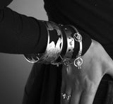 Hare Bangle with Gemstone Eyes