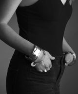 Hare Bangle with Gemstone Eyes