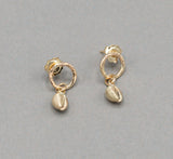 Cowrie Circle Stud Earrings