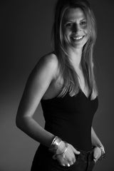 Hare Bangle with Gemstone Eyes