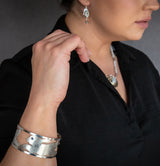 Hare Bangle with Gemstone Eyes