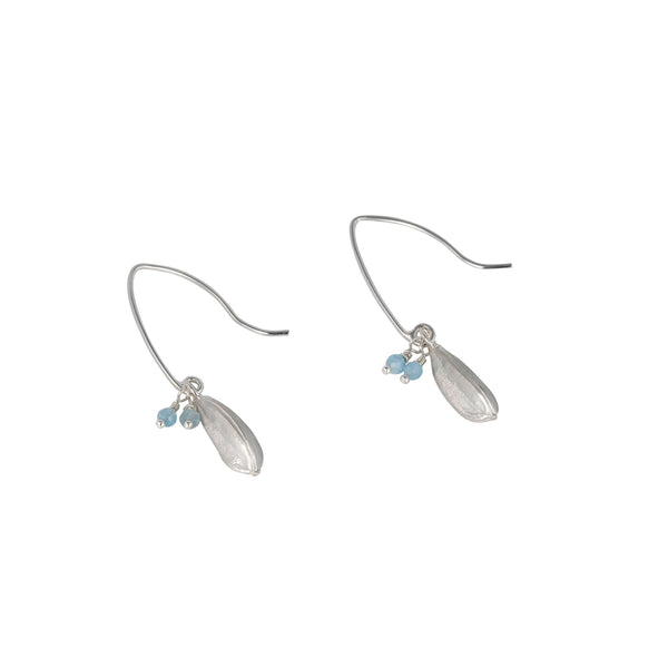 Agapanthus Hook Earrings with beads