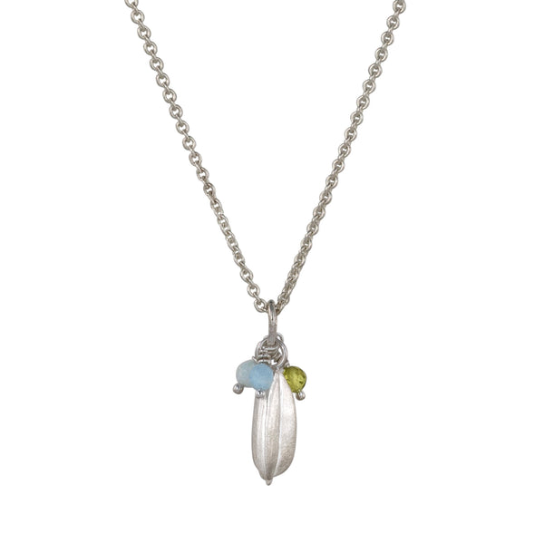 Agapanthus Pendant beaded with chain (Copy)
