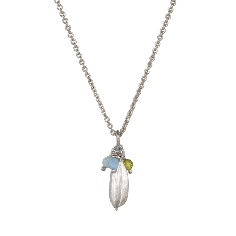 Agapanthus Pendant beaded with chain (Copy)