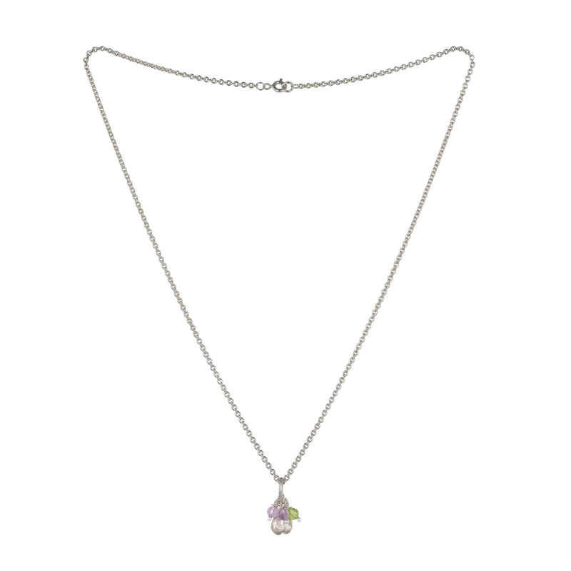Allium Pendant beaded with chain (Copy)