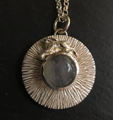 Hare & Moonstone Pendant with chain