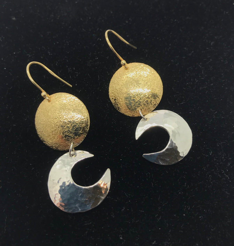 Double Luna Hook Earrings