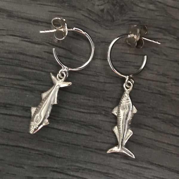 Mackerel Hoop Earrings