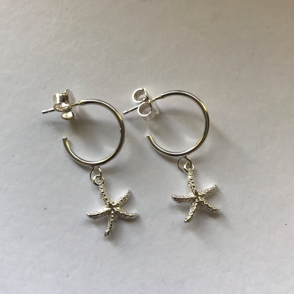 Starfish Hoop Earrings - medium