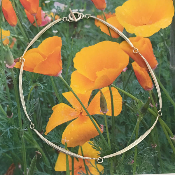 Golden Poppy Link Necklace