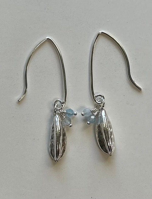 Agapanthus Hook Earrings with beads