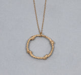 Knotted Rope Circle & Chain Necklace